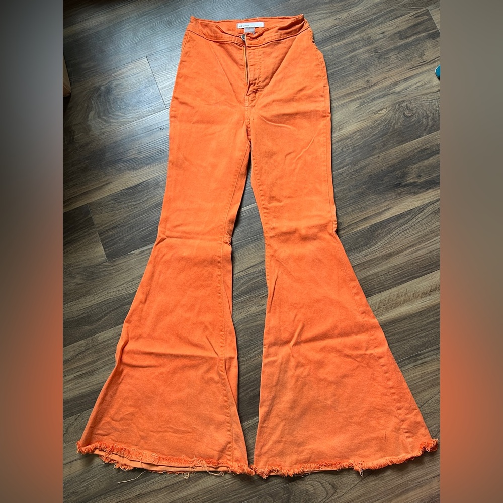 Orange Flare Jeans